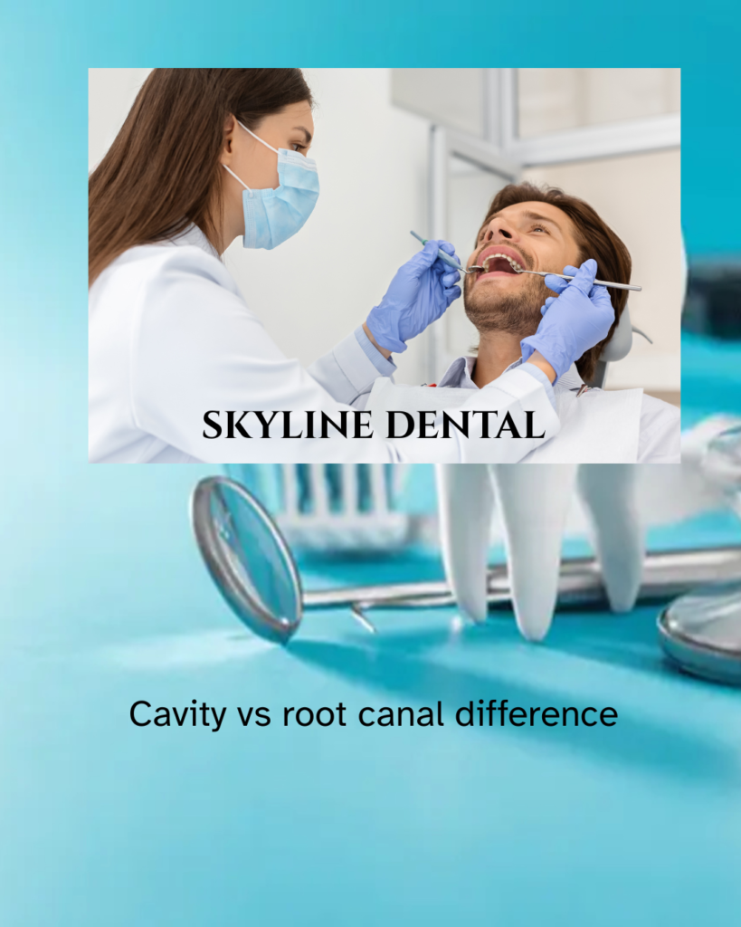 Difference between cavity and root canal treatment in Whitefield