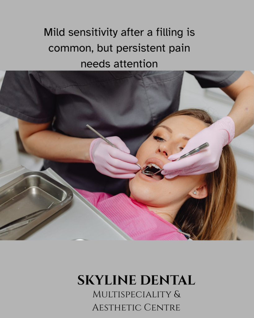 Pain after tooth filling treatment in Whitefield
