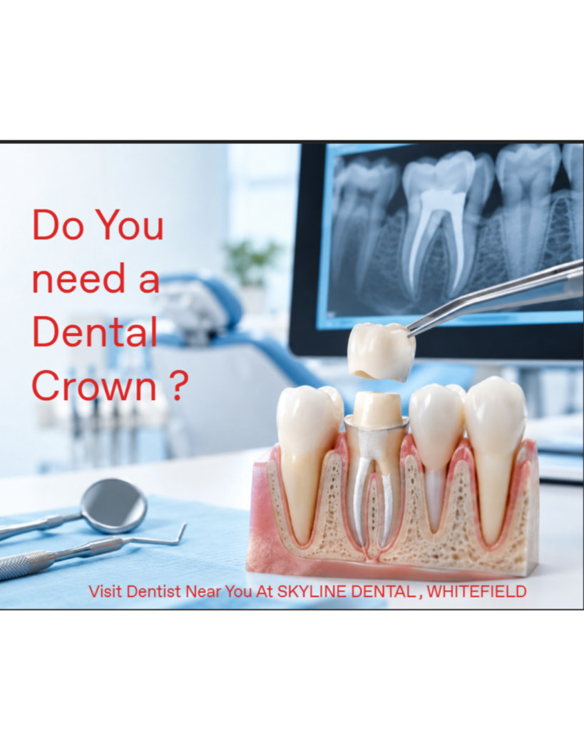 Dental crown after root canal treatment in Whitefield Bengaluru
