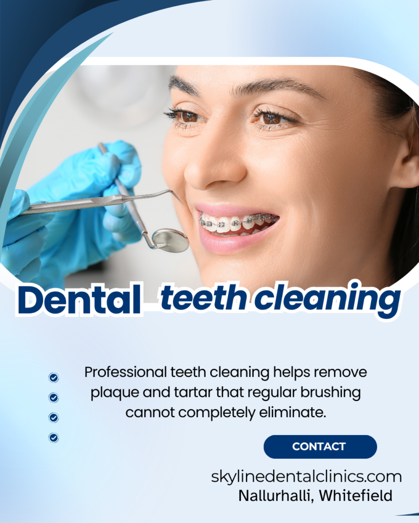 Professional teeth cleaning and dental scaling at a dental clinic in Whitefield Bengaluru
